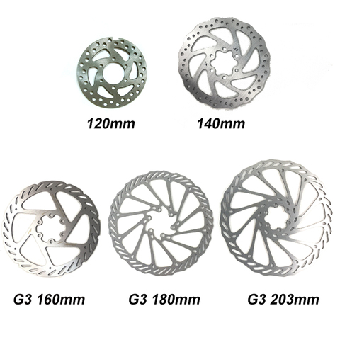 1 piezas bicicleta de montaña Hubs roscados disco freno Rotor 6 perno brida adaptador 120/140/160 /180/203mm G3 HS1 R9 del Rotor ► Foto 1/6