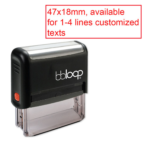 Bbloop-sello de oficina Rectangular personalizado, 1-4 líneas, autoentintable ► Foto 1/6