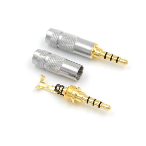 ¡Producto en oferta! Auriculares estéreo de 4 polos de 3,5mm, Conector de enchufe macho para soldadores de Audio 1 Uds ► Foto 1/6