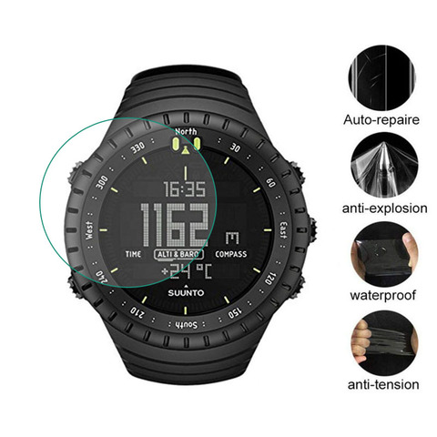 Protector de película protectora transparente suave TPU 3 uds. Para sucinto Core Watch GPS Sport funda protectora de pantalla de reloj inteligente negra (no de cristal ► Foto 1/3