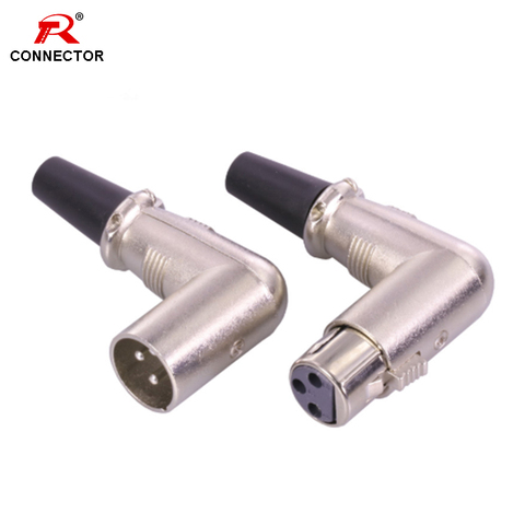 Conector XLR de 3 pines en forma de U, conector XLR macho + hembra, adaptador de Cable de micrófono, 1 Juego ► Foto 1/6