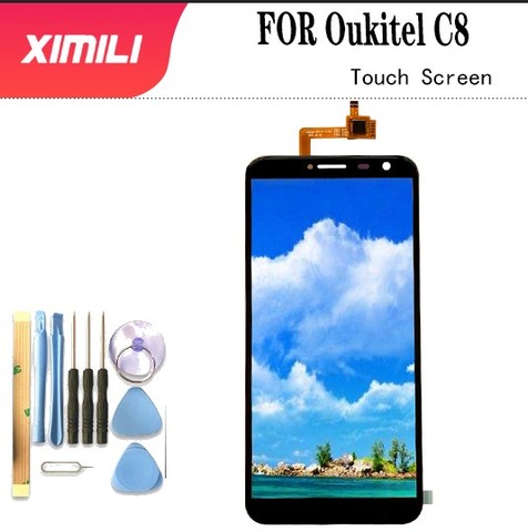 OUKITEL-Panel táctil C8 Original para 100%, piezas de reparación perfectas, repuesto táctil de 5,5 pulgadas, Oukitel C8, uso de teléfono y herramientas ► Foto 1/6