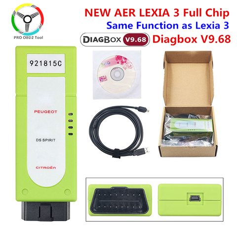 Herramienta de diagnóstico de coche, accesorio AER LEXIA 3 Chip completo Firmware 921815C Diagbox V7.83 Lexia3 OBD2 para Citroen y Peugeot, lexia 9,68 ► Foto 1/6