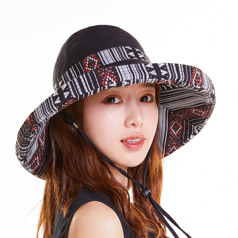 Nuevos sombreros de sol Unisex para mujer, sombrero de cubo de doble cara para verano, sombrero de fieltro Panamá de Color puro para chica, sombrero de pescador para exteriores, gorro de lavabo ► Foto 1/6