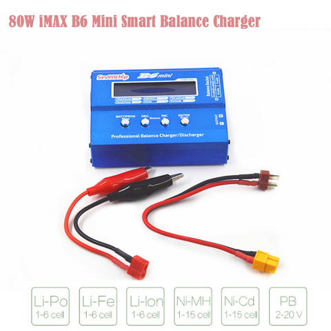 Mini cargador inteligente iMax B6 de 80W, cargador de batería li-po/Ni-MH/li-lon/ni-cd/PB, detección de voltaje y resistencia interna ► Foto 1/4