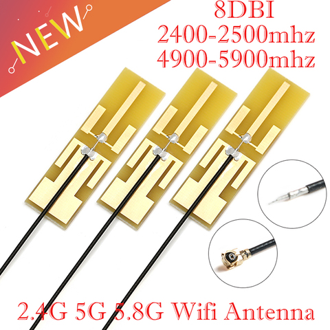 8DBI 2,4G 5G 5,8G WIFI incorporado en la antena de PCB Wifi IPEX antena interfaz de banda dual omnidirecational IPEX/conector U.FL ► Foto 1/4