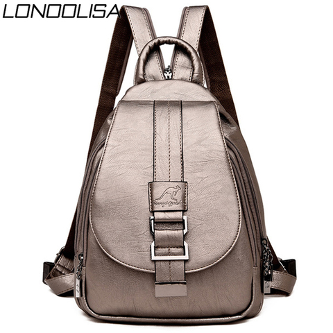 Mochila de cuero para mujer, morral de viaje, escolar, para adolescentes, 2022 ► Foto 1/6