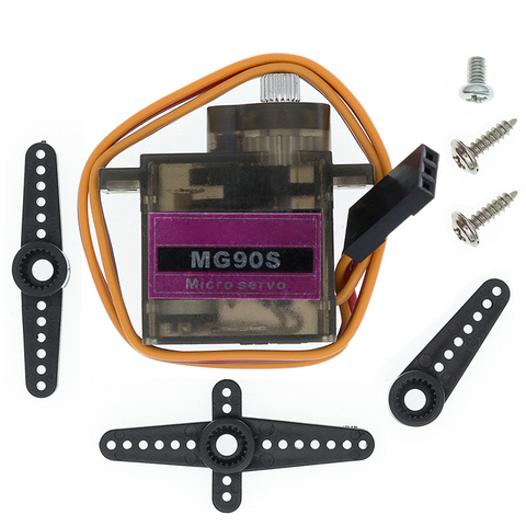 1 Uds MG90S Metal gear Digital 9g Servo para Rc helicóptero avión barco coche MG90 9G ► Foto 1/6