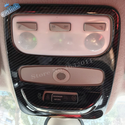 Para Renault Captur 2013-2015, 2016, 2017 ABS carbono fibra coche palo la cabeza delante de la luz de lectura cubierta de la lámpara trim accesorios de capucha 1 s ► Foto 1/6