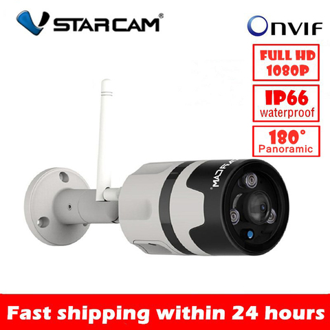 VStarcam-cámara panorámica CCTV C63S para exteriores, Wifi, 1080P, 180 grados, gran angular, bala, impermeable, cámara de seguridad de ojo de pez, Onvif, P2P ► Foto 1/6