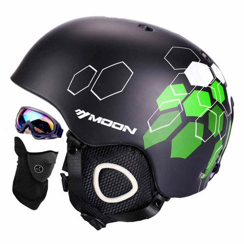 Casco de esquí para hombre/mujer/casco de esquí infantil, casco de Snowboard para adultos, equipo de esquí, gafas de protección integrada, monopatín de seguridad moldeada ► Foto 1/6