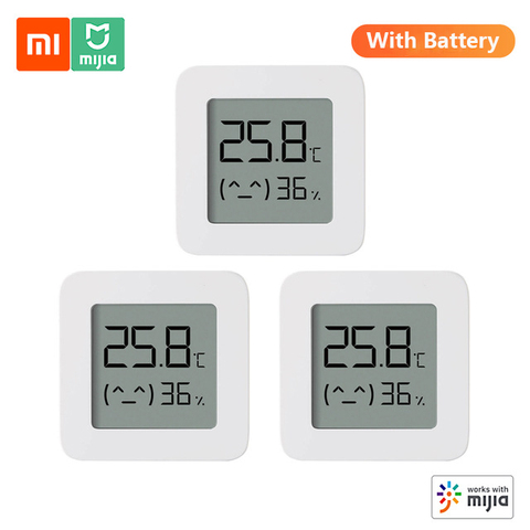 Xiaomi-Termómetro digital Mijia 2 para el hogar, medidor de temperatura eléctrico inteligente inalámbrico con bluetooth, higrómetro y sensor de humedad, novedad de 2022 ► Foto 1/6