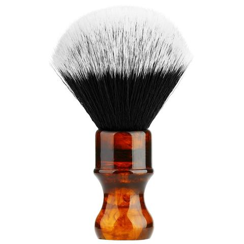 Brocha de afeitar ámbar Silvertip pelo tejón sintético con mango de resina anblas para hombre afeitado profesional en húmedo (nudo 24mm) ámbar ► Foto 1/6