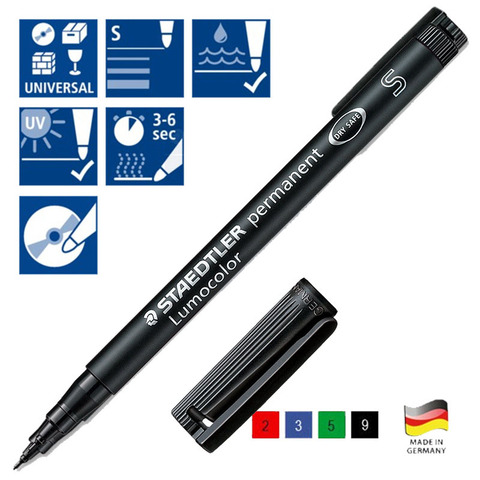 STAEDTLER Lumocolor-rotulador Universal permanente, bolígrafo opaco de película de CD, alemán, 313, 314, 317, 318 ► Foto 1/5