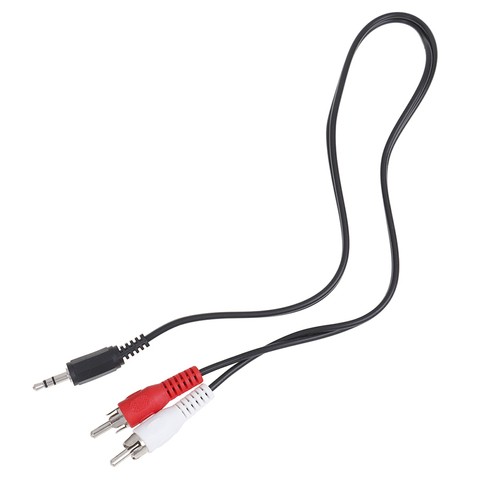 1 Uds. De Cables de Audio Jack a 2 RCA de 0,5 M y 3,5mm, Cable auxiliar Coaxial chapado en oro para ordenador portátil, TV, DVD ► Foto 1/6