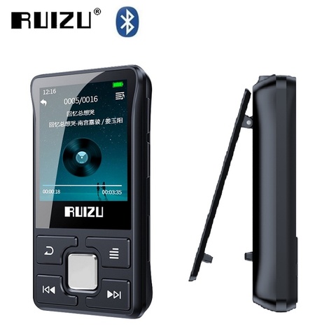 Original RUIZU X55 Clip del deporte Bluetooth MP3 jugador Mini 8gb reproductor de música con FM grabación e-book vídeo reloj podómetro ► Foto 1/6