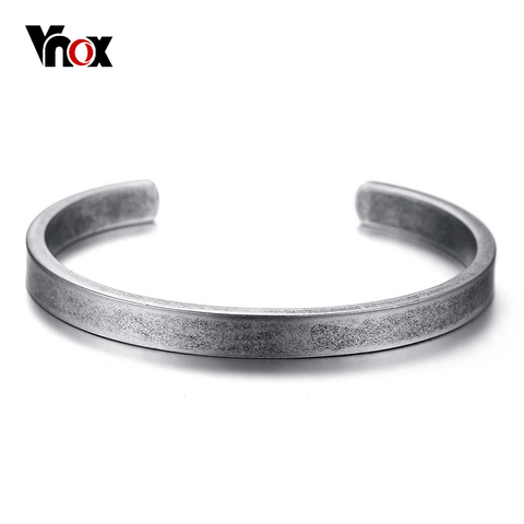 Brazalete vikingo Vintage Vnox, brazaletes para hombre y mujer, Pulseras clásicas simples para hombre, joyería de acero inoxidable para hombre ► Foto 1/6