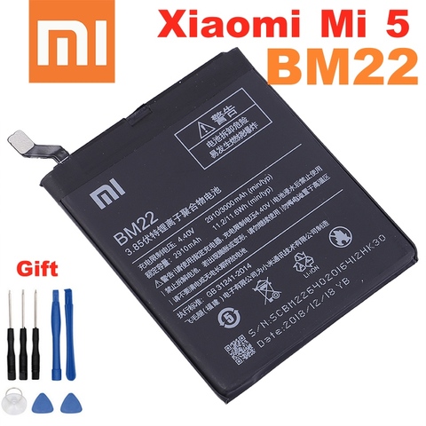 Xiao-batería 100% Original BM22 para teléfono Xiaomi mi 5, Mi5, M5, BM22, 3000mAh, baterías de reemplazo de teléfono de alta calidad y herramientas gratuitas ► Foto 1/4