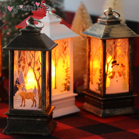 Guirnalda de luces LED de Navidad, vela de Adornos de árbol de Navidad, lámpara LED, Año Nuevo, Navidad, navidad, Decoraciones de fiesta para el hogar ► Foto 1/6
