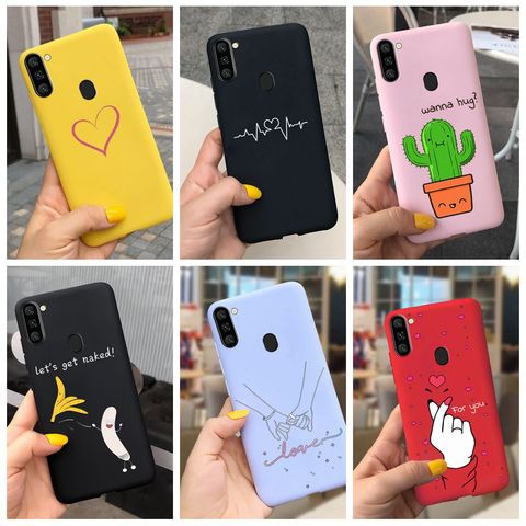 Para Samsung Galaxy A11 M11 funda de teléfono de lujo suave caramelo pintado Slim paragolpes para Samsung A11 A 11 A115F M 11 casos 6,4 pulgadas ► Foto 1/6