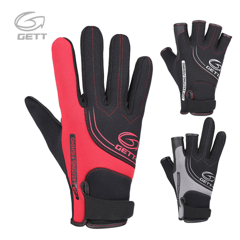 Guantes de pesca de invierno para hombre, manoplas de neopreno antideslizantes, impermeables, de corte, materiales de calidad ► Foto 1/5