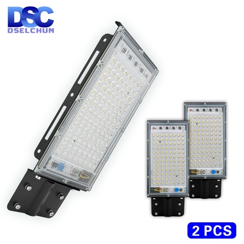 2 uds 100W LED Luz de calle AC 220V al aire libre foco reflector IP65 impermeable luz de pared de jardín camino calle camino de la luz del punto ► Foto 1/6