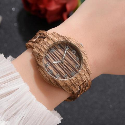 Reloj de pulsera Digital de cuarzo para hombre, cronógrafo de madera, de alta calidad ► Foto 1/6