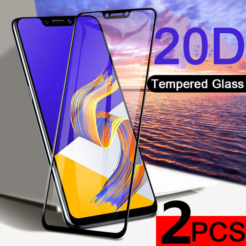 Protector de pantalla de vidrio templado 20D para móvil, película protectora para ASUS Zenfone 5z, ZS620KL, Zenfone 5 lite, ZC600KL, zenfone5, ZE620KL, 2 uds. ► Foto 1/6