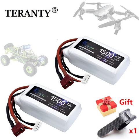 TERANTY 3s 45C 11,1 V 1500mah Lipo batería para coche RC avión Barco de piezas de repuesto de cuadricóptero actualización 11,1 v Drones de la batería 1 Uds ► Foto 1/6