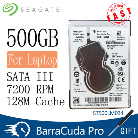 Disco duro Seagate para videojuegos de 500GB, disco duro interno de 7200 RPM y 2,5 pulgadas, disco duro HD SATA III, caché de 128M, 7mm para PS4, portátil y Notebook ► Foto 1/6