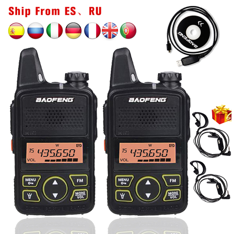 Baofeng-Mini walkie-talkie BFT1 de dos vías, Radio portátil T1, transceptor HF, BF-T1, práctico, UHF, intercomunicador inalámbrico para niños ► Foto 1/6