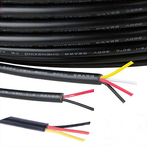 Cable de alimentación UL2464 de 4 núcleos, 1 metro, 2 /3 /4 núcleos, 18/20/22/24/26/28AWG, conector electrónico para cable USB DIY ► Foto 1/1