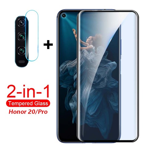 Protector de pantalla de vidrio templado para cámara Honor 20 20s, película trasera 2 en 1 para Huawei Honor 20 Pro, 20Pro, YAL L21, L41 ► Foto 1/6