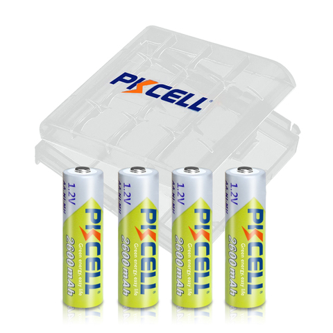 Pilas AA PKCELL NI-MH, 2600Mah, 1,2 V, AA, 2A, con caja de sujeción, 4 unidades ► Foto 1/6