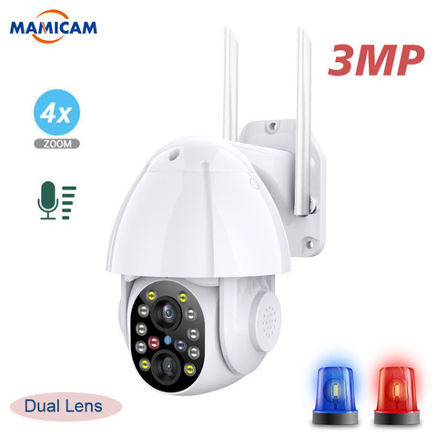 Cámara IP de 3MP con WIFI para exteriores, PTZ, Zoom Digital 4X, Audio bidireccional, seguimiento automático, vigilancia de seguridad del hogar, 2,8mm-12mm ► Foto 1/6