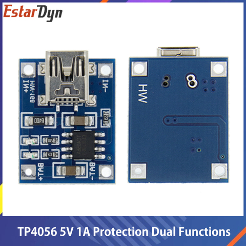 Módulo de cargador de batería de litio con protección, placa de carga con funciones duales, iones de litio, tipo c / Micro USB, 5V, 1A, 18650, TP4056 ► Foto 1/4