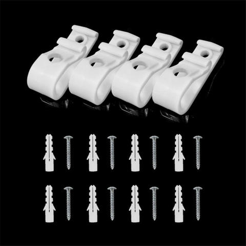 4 unids/set niño seguro ciego Clips con tornillos dispositivo cortina Vertical romano persianas cadena Cadena de cordón de seguridad Clip ► Foto 1/6