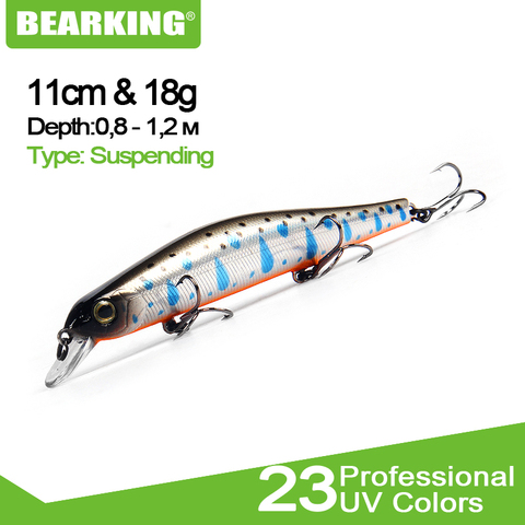 2022 Bearking marca Z110 dura pesca Minnow 11 cm 17g calidad cebos buceo profundo Wobblers aparejos de pesca envío gratuito ► Foto 1/6