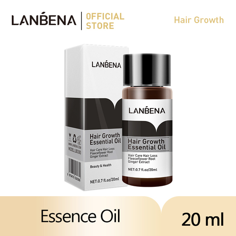 LANBENA, productos de loción de crecimiento de pelo rápido y potente, aceite esencial, tratamiento líquido para prevenir la caída del cabello, cuidado del cabello, 20ml ► Foto 1/6