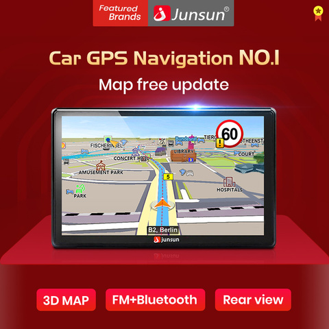 Junsun 7 pulgadas HD GPS Del Coche de la Navegación FM 8 GB Actualización Gratuita Navitel Mapa de Europa automóvil Camión de navegadores gps Sat nav navegador gps coche ► Foto 1/6