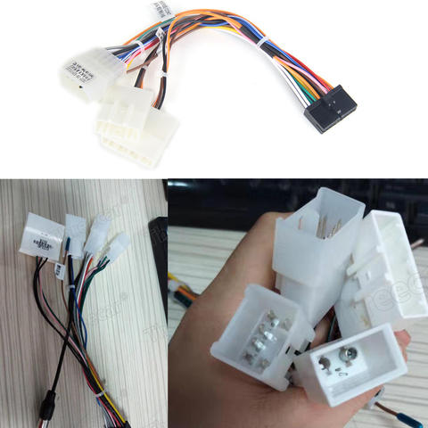 Adaptador de arnés de cables para coche, conector de alimentación de Radio estéreo para coche Toyota, mazo de Android para Radio ► Foto 1/6