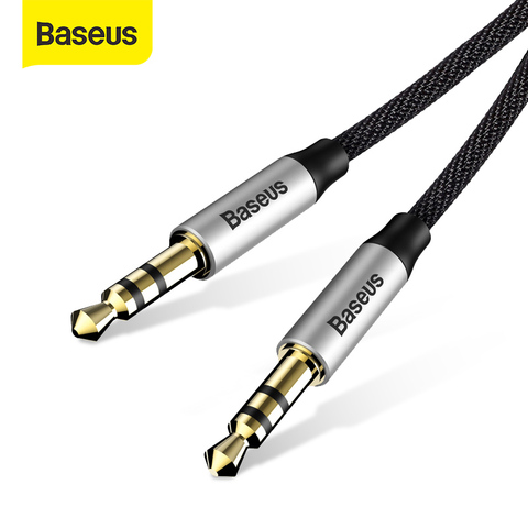 Baseus-Cable auxiliar de 3,5mm para altavoces, conector de Audio para Samsung Xiaomi Redmi 5 plus, Oneplus 5t, MP3, auriculares, Cable auxiliar para coche ► Foto 1/6