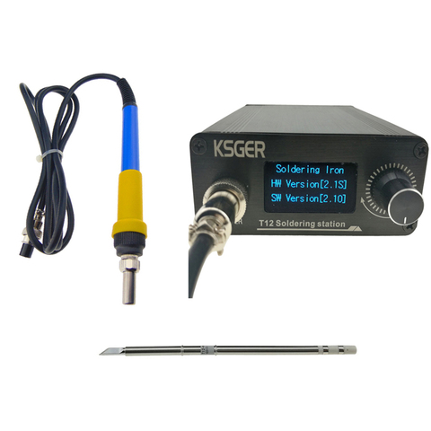 KSGER V2.1S T12 controlador de temperatura Digital Estación de soldadura eléctrica puntas de soldador T12-K + 9501 mango duradero ► Foto 1/6