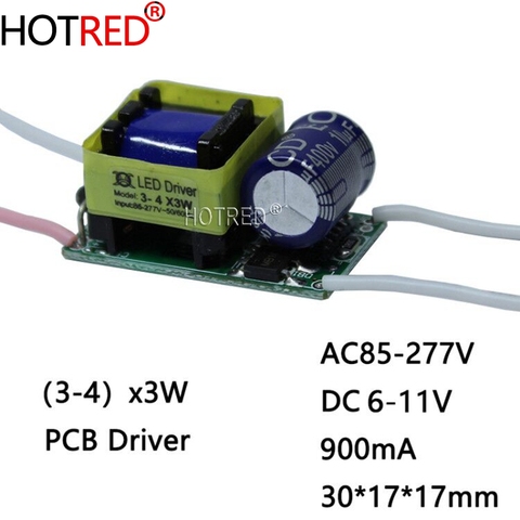 Controlador led de 3x3W, para chip led de 10W, 900mA, 6W, 9Wdriver, 85-265V, entrada para lámpara LED E27 GU10, alta calidad, 5 uds. ► Foto 1/6