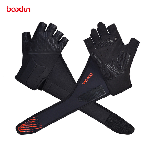 Guantes de gimnasio profesionales con cinturón de muñeca largo protección antideslizante a prueba de golpes levantamiento de pesas entrenamiento Fitness guantes deportivos ► Foto 1/6