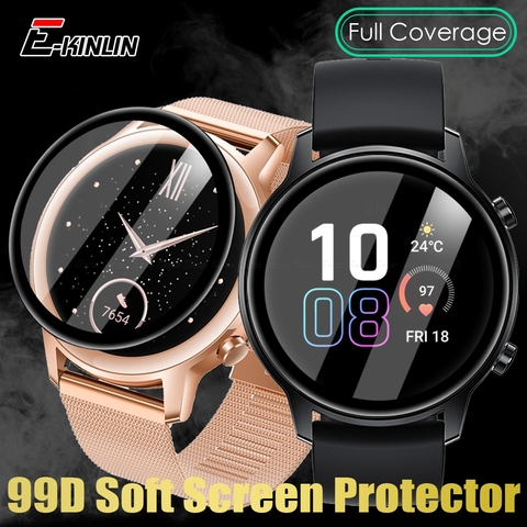 Protector de pantalla curvado 99D para Huawei Honor MagicWatch 2, 42mm, 46mm, reloj inteligente Magic Watch2, suave película protectora, no cristal ► Foto 1/6