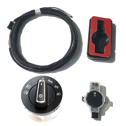 Coche frontal interior parabrisas para lluvia Sensor de humedad Sensor de luz Auto faro botón interruptor con Cable enchufe de Cable para Golf 7 MK7 ► Foto 1/1