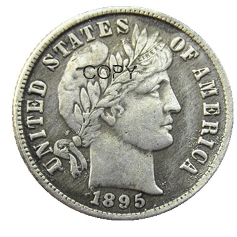 Monedas de copia chapadas en plata de 1895 P/S/O de barbero de EE. UU. ► Foto 1/1