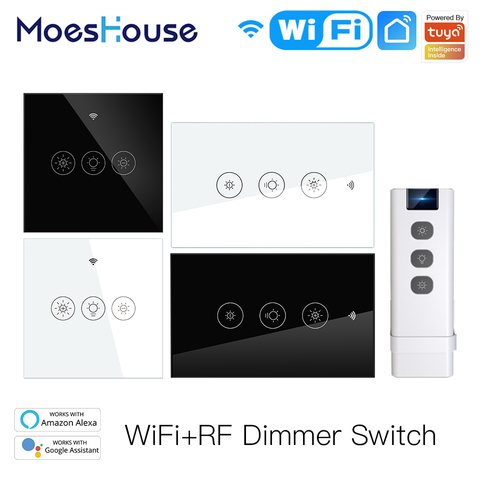 Nuevo WiFi RF inteligente Dimmer interruptor regulador 2/3Way multi-Control de vida inteligente/Tuya Control DE APP funciona con Alexa de Google de los asistentes de voz ► Foto 1/1