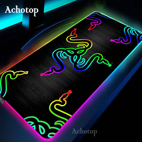 Gran oficina de iluminación RGB LED Mouse Pad Mat juego jugador Razer juego alfombra para ratón teclado calcular Anime escritorio Mat para CSGO ► Foto 1/6